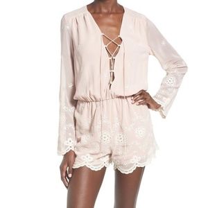 WAYF Embroidered Romper, XS